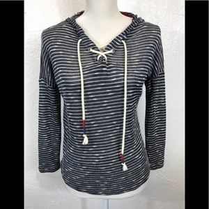 Chance or Fate Knit Long Sleeve Hoodie Size Small